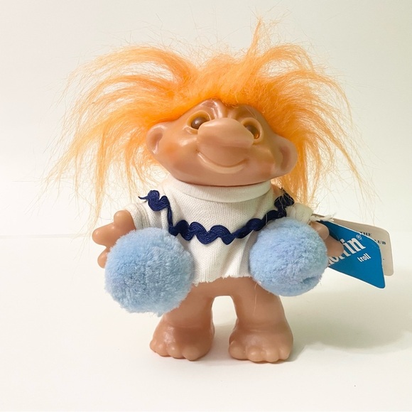 Vtg 1986 Dam Nordic Troll Orange Hair Troll Doll - Picture 16 of 16